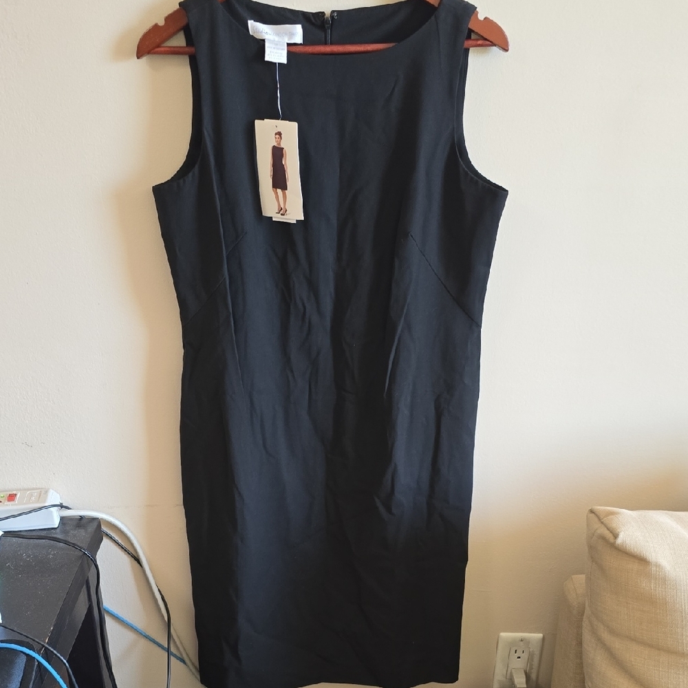 London Times Classic Black Midi Dress